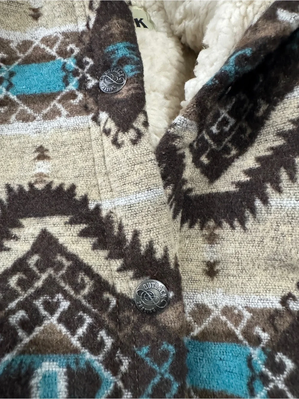 Outback Trading Co Women's Aztec Sherpa Lined Jacket - Picture 5 of 6